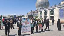 پیکر جانباز شهید ابراهیم صمدی در زنجان تشییع شد